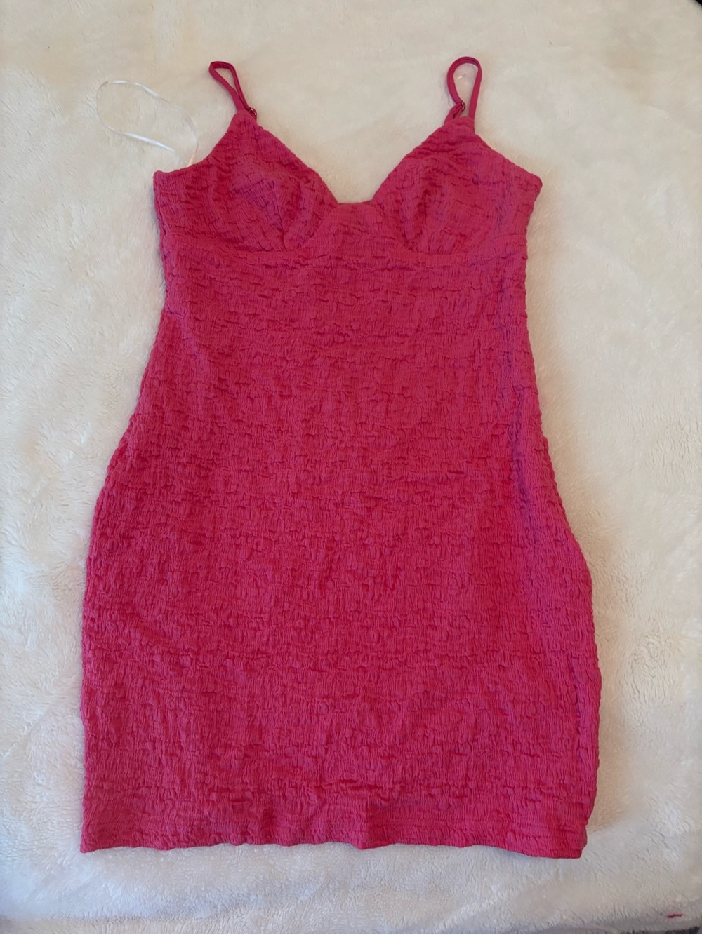 Princess Polly Hot Pink Textured Mini Dress